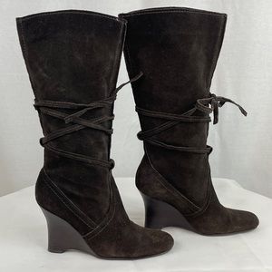 Nine West PIAZZR suede boots-Brown- 6.5